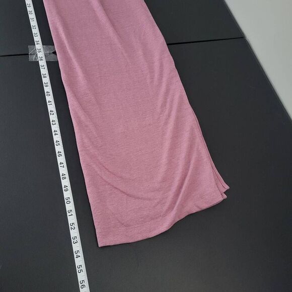 Old Navy Womens Linen Maxi Shirt Dress Sz Large Pink Short Sleeve Beachy Travel - Picture 8 of 8